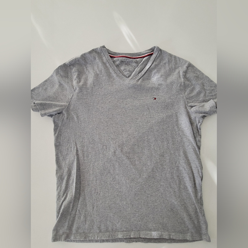 Tommy Hilfiger Heather Gray V-Neck Tee